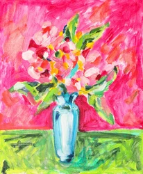 Ett livfullt blomsterstilleben