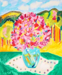 Färgsprakande bergsblommor