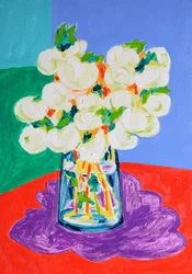 Ljusa vita blommor