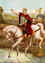 Julius Caesar korsar Rubicon