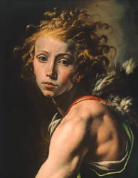 Davidsfigur, detalj från David med Goliats huvud, av Tanzio da Varallo (1575-1635)