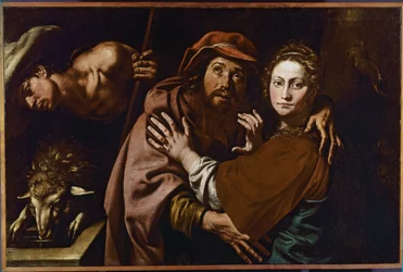 Jacob och Rebecca, ca 1625 (olja på duk)
