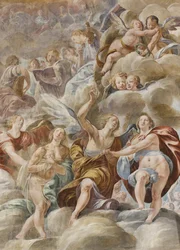 Musiker änglar och heliga själar, 1629