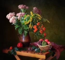 Höstligt blomsterstilleben