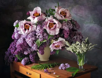 Vårligt blomsterstilleben