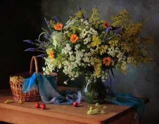 Färgsprakande sommarblommor