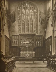 Chancell and East Window of St. Margarets, Westminster, c1935.