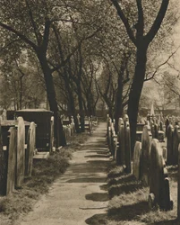 I Dissenters Disused Burial Ground vid Bunhill Fields, c1935.