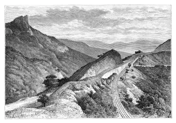 Bhor Ghat, nära Khandala, Indien, 1895.