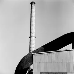 Skorsten eller rökkanal vid Phelps Dodge Smelter Douglas Arizona
