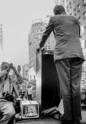John F Kennedy håller kampanjtal i Seattle, WA