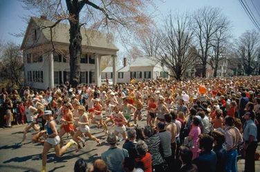Den 77:e upplagan av Boston Marathon börjar här.