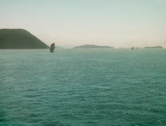 Seto Inland Sea i Japan cirka 1900 - 1915 (fotografi)