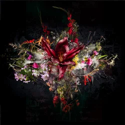 Bouquet XL, 2021 (blandade media på duk)