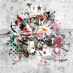 Allt på en gång, 2014 (Collage på duk)