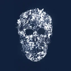 FloralSkull, 2018 (blandade media på duk)