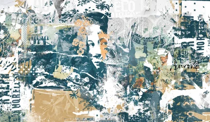 Magdalena, 2014 (Collage på duk)