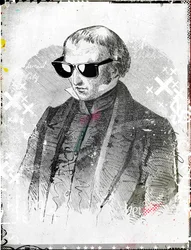 Mr. solglasögon, 2015 (Collage på duk)