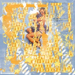 Pin up II, 2015 (Collage på duk)
