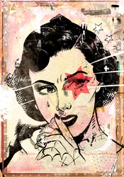 Starry Eye Surprise, 2017 (Collage på duk)