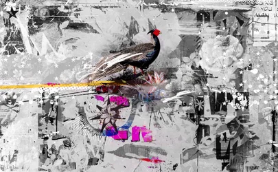 Who dunnit, 2017 (Collage på duk)