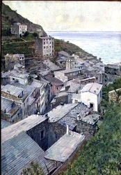 Taken i Riomaggiore (olja på duk)