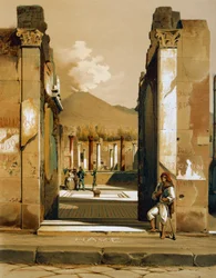 Vy över House of Faun i Pompeji
