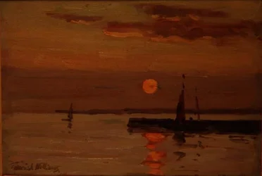 Solnedgång, Concarneau, Bretagne