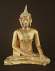 Buddha sitter i meditation (brons)