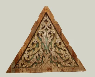 Gavel till ett thailändskt tempel sen Ayutthaya-perioden (1351-1767) (trä)