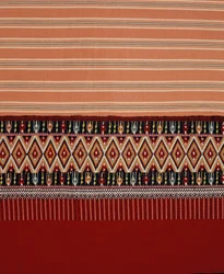 Lanna Tai Yuan-tyg med diamantformad Jok, Mae Chaem, norra Thailand (textil)