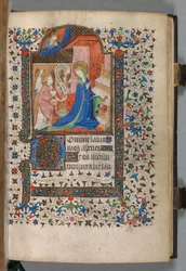 Timbok (användning i Paris): Fol. 37r, Bebådelsen