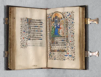 Tidsbok Användning av Paris: Fol. 108r, Pingstdagen, ca. 1420.