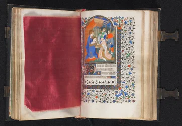Tidsbok Användning av Paris: Fol. 66v, dekorerad kant, ca. 1420.