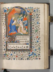 Tidsbok Användning av Paris: Fol. 67r, Tillbedjan av Magi, ca. 1420.