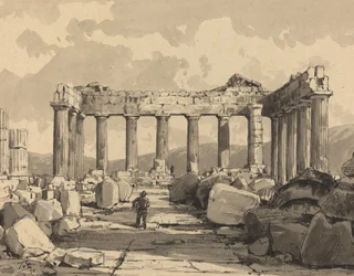 Parthenon, inuti, 1890.