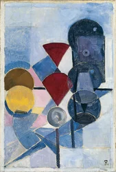 Komposition II, stilleben, 1916