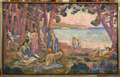Badande vid havet, 1907-08