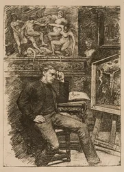 Frontispis till novellen ”Contes de minuit” av Emile Verhaeren