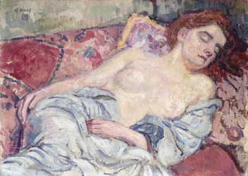 Naken på en divan, 1907