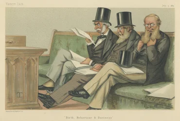 Hennes Majestäts opposition: Lord J J Manners, Sir S H Northcote och Sir R A Cross.