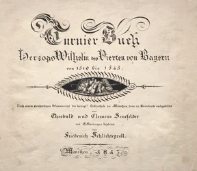 Bok om turneringar: Titelsida, 1817.