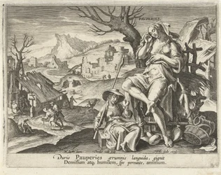 Fattigdom föder ödmjukhet Cycle of Human Action (serietitel) Circvlvs Vicissitvdinis Rervm Hvmanarvm (serietitel)