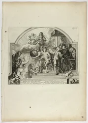 Philip IV utser prins Ferdinand till guvernör i Nederländerna, skylt 25 från Casperius Gevartius, Pompa Introitus Honori Serenissimi Principis Ferdinandi (den mest fridfulla och hedervärde kardinal-Infante Ferdinands triumferande inträde)