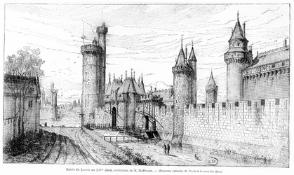 Ingången till Louvren på 1300-talet, 1885