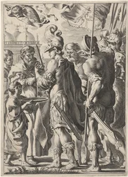 Alexander den store skär den gordiska knuten, 1600-talet