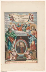 Porträtt av William Perkins Titelsida för: William Perkins, Alla verk. Andra delen, 1662