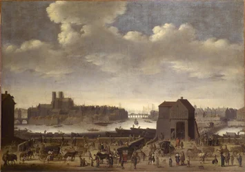 Kajen och Pont de la Tournelle, ca 1646, ca 1646 (olja på duk)
