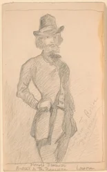 Kopia av H. Daumiers målning av Th. Rousseau i Louvren