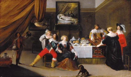 Kortspelarna (backgammonspelare) - Kortspelare, av Rombouts, Theodor (1597-1637). Olja på duk, ca. 1620-1630. Residenzgalerie Salzburg